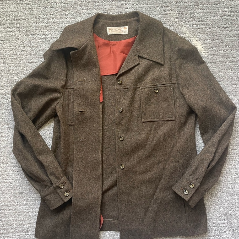Pendleton Brown Utility Jacket Wool Blend - image 7